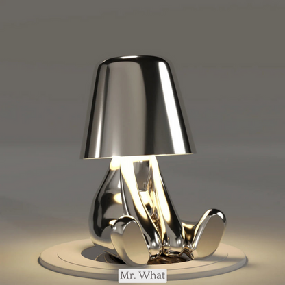 5 Brothers Trådlampa – Uppladdningsbar LED-designerlampa med dimbar belysning (Varm vit) | Veska Mr. What- Silver