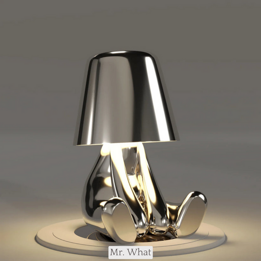 5 Brothers Trådlampa – Uppladdningsbar LED-designerlampa med dimbar belysning (Varm vit) | Veska Mr. What- Silver