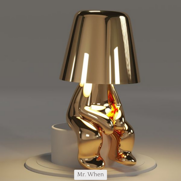 5 Brothers Trådlampa – Uppladdningsbar LED-designerlampa med dimbar belysning (Varm vit) | Veska Mr. When - Guld