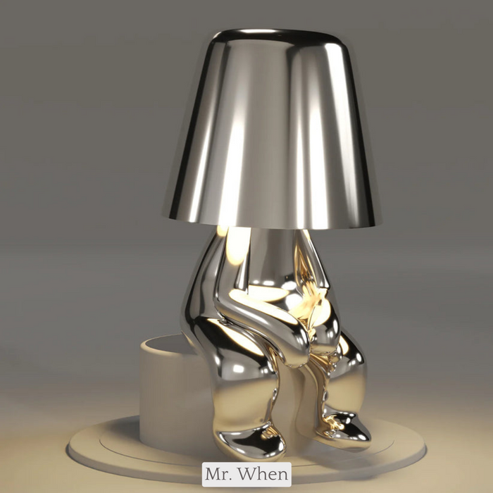 5 Brothers Trådlampa – Uppladdningsbar LED-designerlampa med dimbar belysning (Varm vit) | Veska Mr. When - Silver