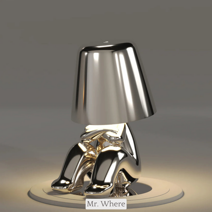 5 Brothers Trådlampa – Uppladdningsbar LED-designerlampa med dimbar belysning (Varm vit) | Veska Mr. Where - Silver