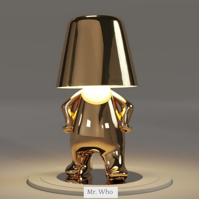 5 Brothers Trådlampa – Uppladdningsbar LED-designerlampa med dimbar belysning (Varm vit) | Veska Mr. Who - Guld