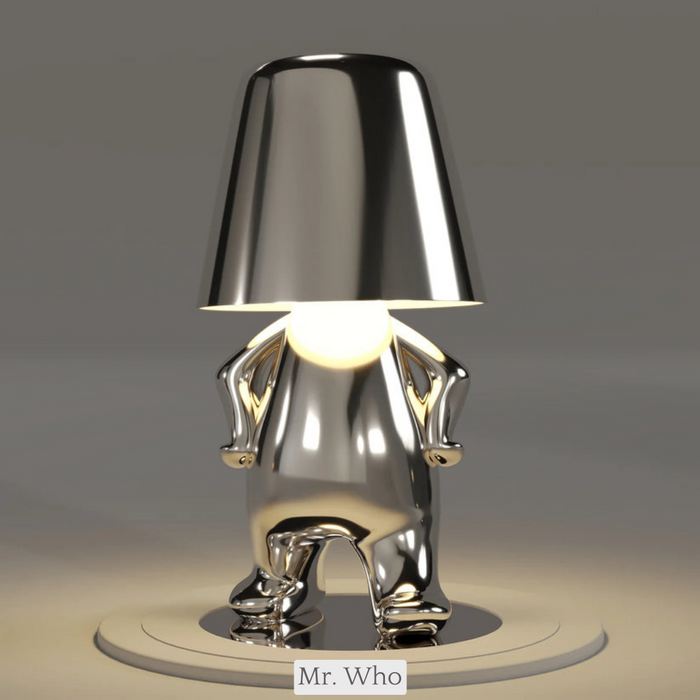 5 Brothers Trådlampa – Uppladdningsbar LED-designerlampa med dimbar belysning (Varm vit) | Veska Mr. Who - Silver