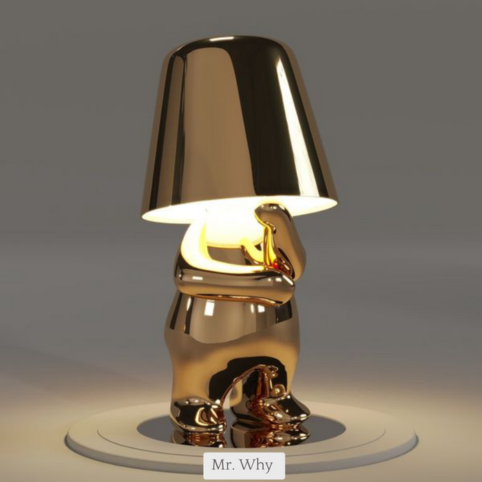 5 Brothers Trådlampa – Uppladdningsbar LED-designerlampa med dimbar belysning (Varm vit) | Veska Mr. Why - Guld