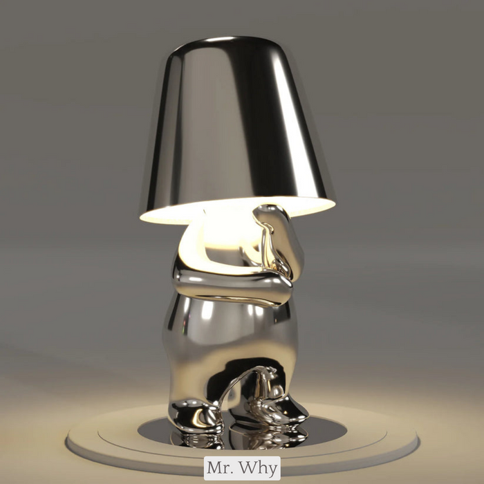 5 Brothers Trådlampa – Uppladdningsbar LED-designerlampa med dimbar belysning (Varm vit) | Veska Mr. Why - Silver