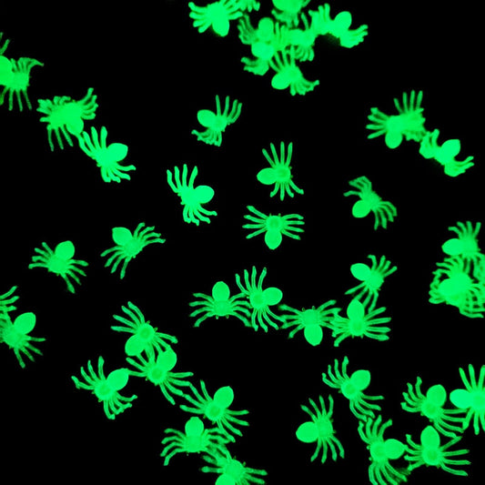 50Pcs Luminösa Glödande Spindlar Halloween Dekoration | Veska 50PCS Luminösa Spindlar
