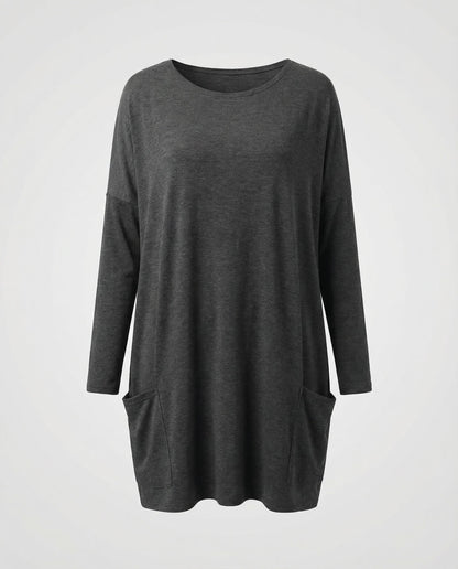 Veska | Långtröja för Dam | Lös Passform och Mjuk Komfort