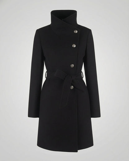 Veska | Elegant Vinterkappa för Dam | Lång Skärning och Värmande Komfort