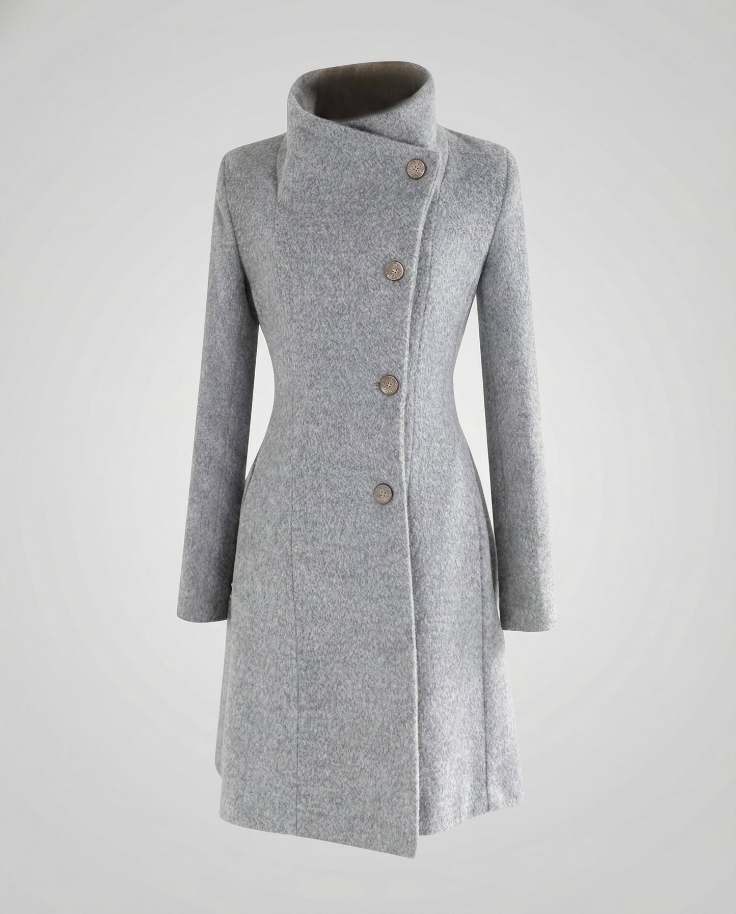 Veska | Elegant Vinterkappa för Dam | Lång Skärning och Värmande Komfort