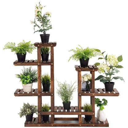 6-Tier Lagererad Träplantställ | Veska