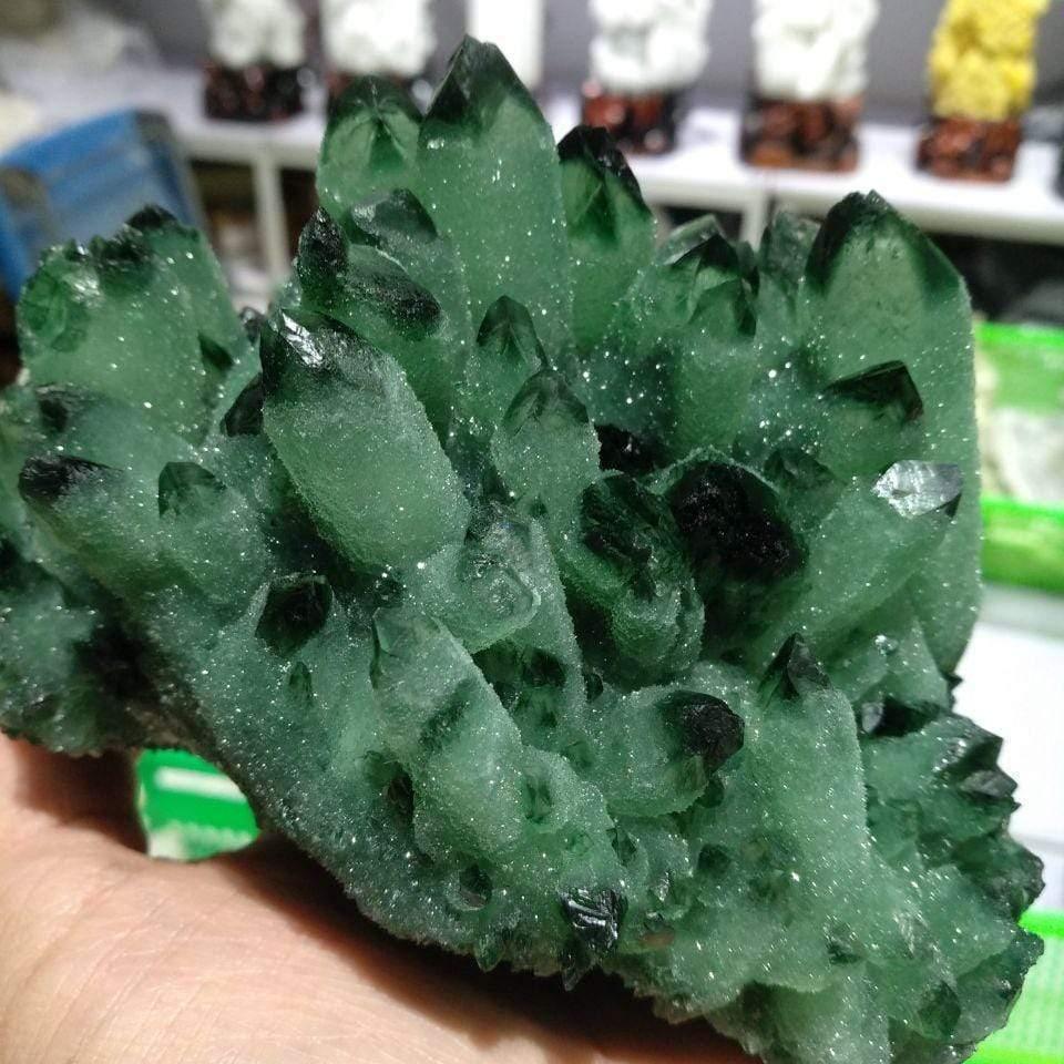680g Grön Phantom Kvarts Crystal | Veska