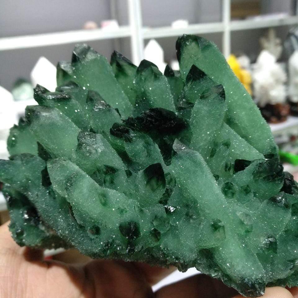 680g Grön Phantom Kvarts Crystal | Veska
