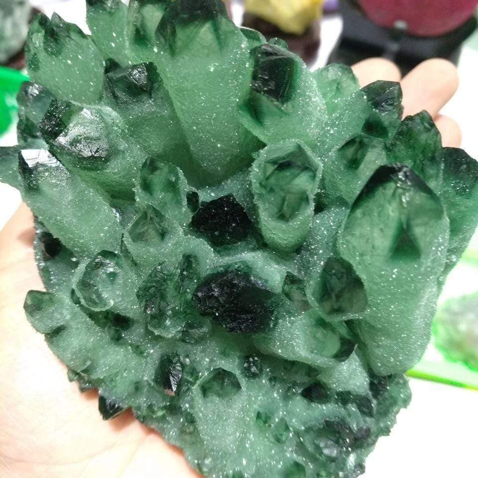 680g Grön Phantom Kvarts Crystal | Veska