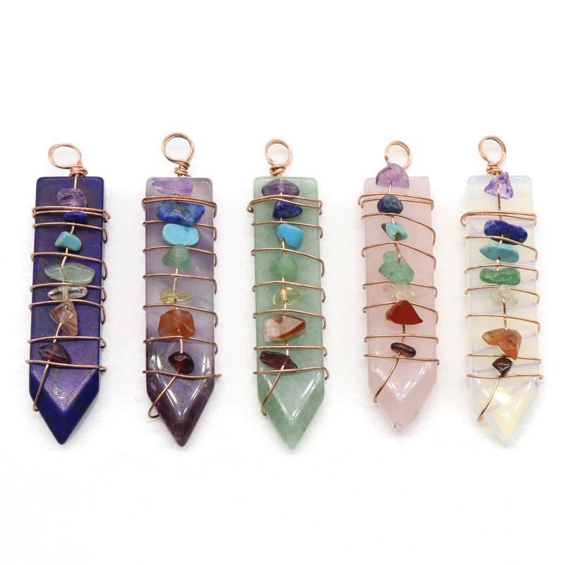 7 Chakra Svärdspets Hänge | Veska