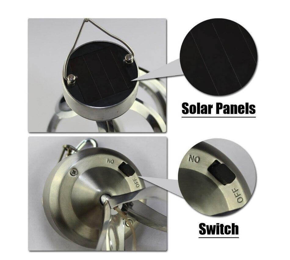7-Färgs Soländrande LED Vindspel Ljus | Veska