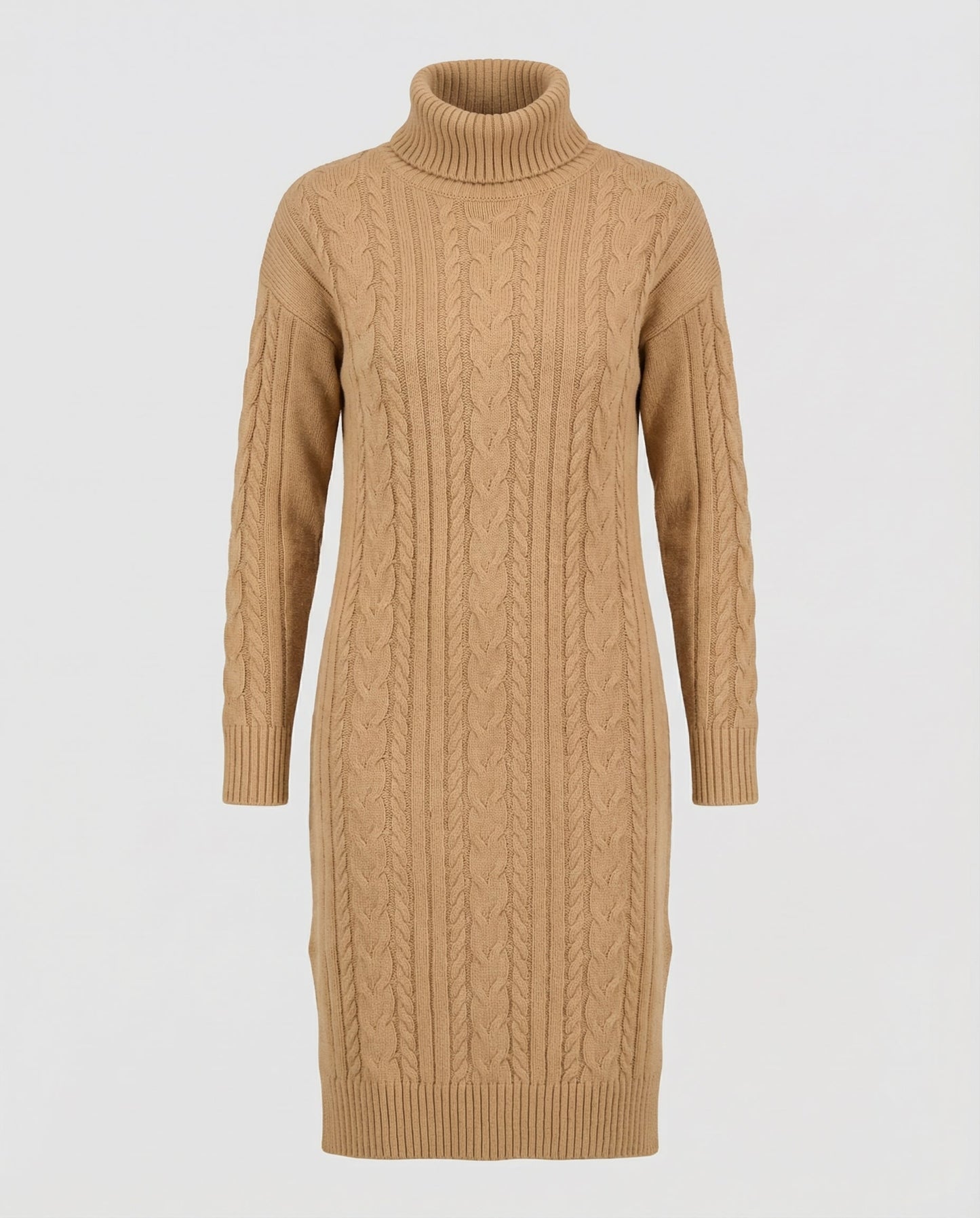 Veska | Stickad Vinterklänning för Dam | Värmande Komfort och Elegant Stil