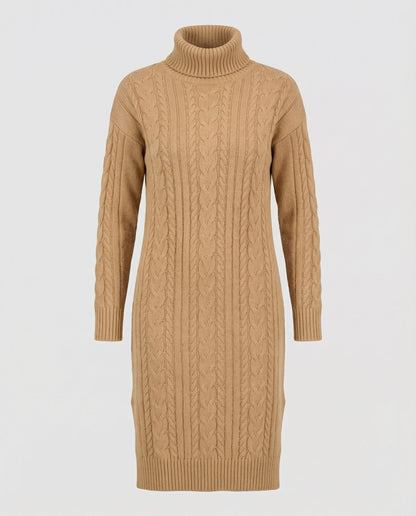 Veska | Stickad Vinterklänning för Dam | Värmande Komfort och Elegant Stil