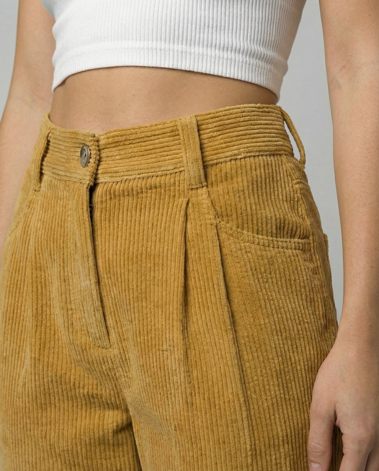 Veska | Kordbyxor för Dam | Hög Midja och Bekväm Passform