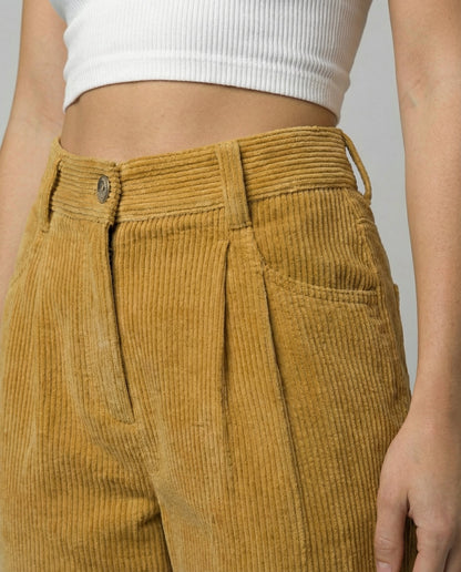 Veska | Kordbyxor för Dam | Hög Midja och Bekväm Passform