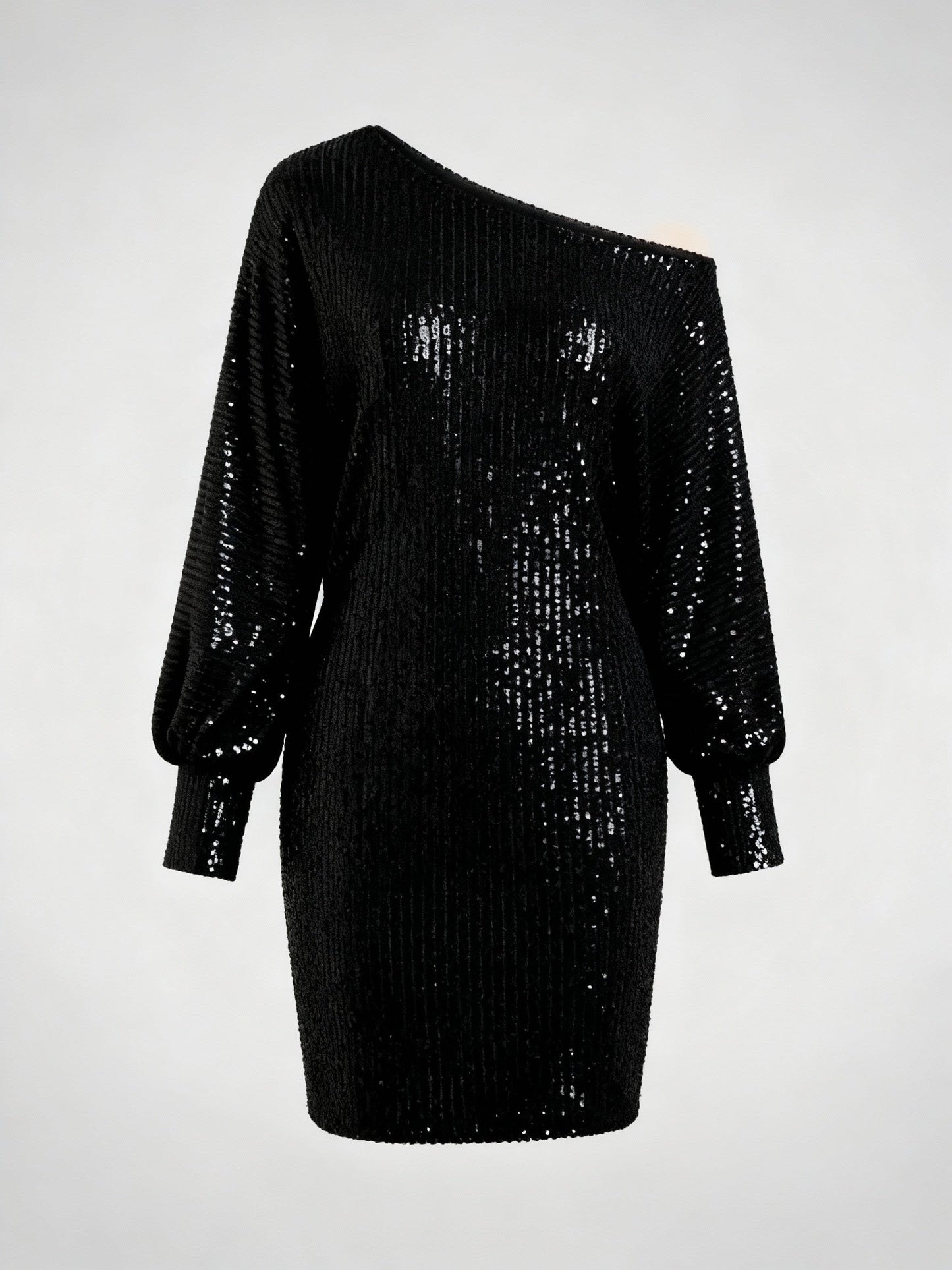 Veska | Paljettklänning för Dam | Kontrastdesign och Festlig Glans