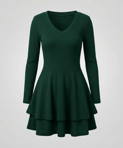 Veska | Omlottklänning för Dam | V-ringning med Volangkjol