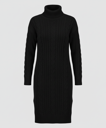 Veska | Stickad Vinterklänning för Dam | Värmande Komfort och Elegant Stil