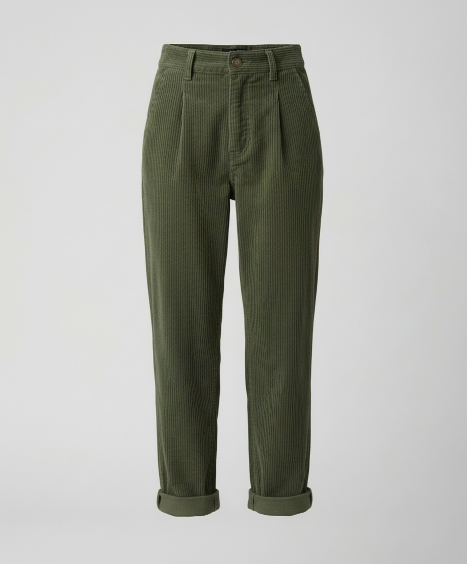 Veska | Kordbyxor för Dam | Hög Midja och Bekväm Passform