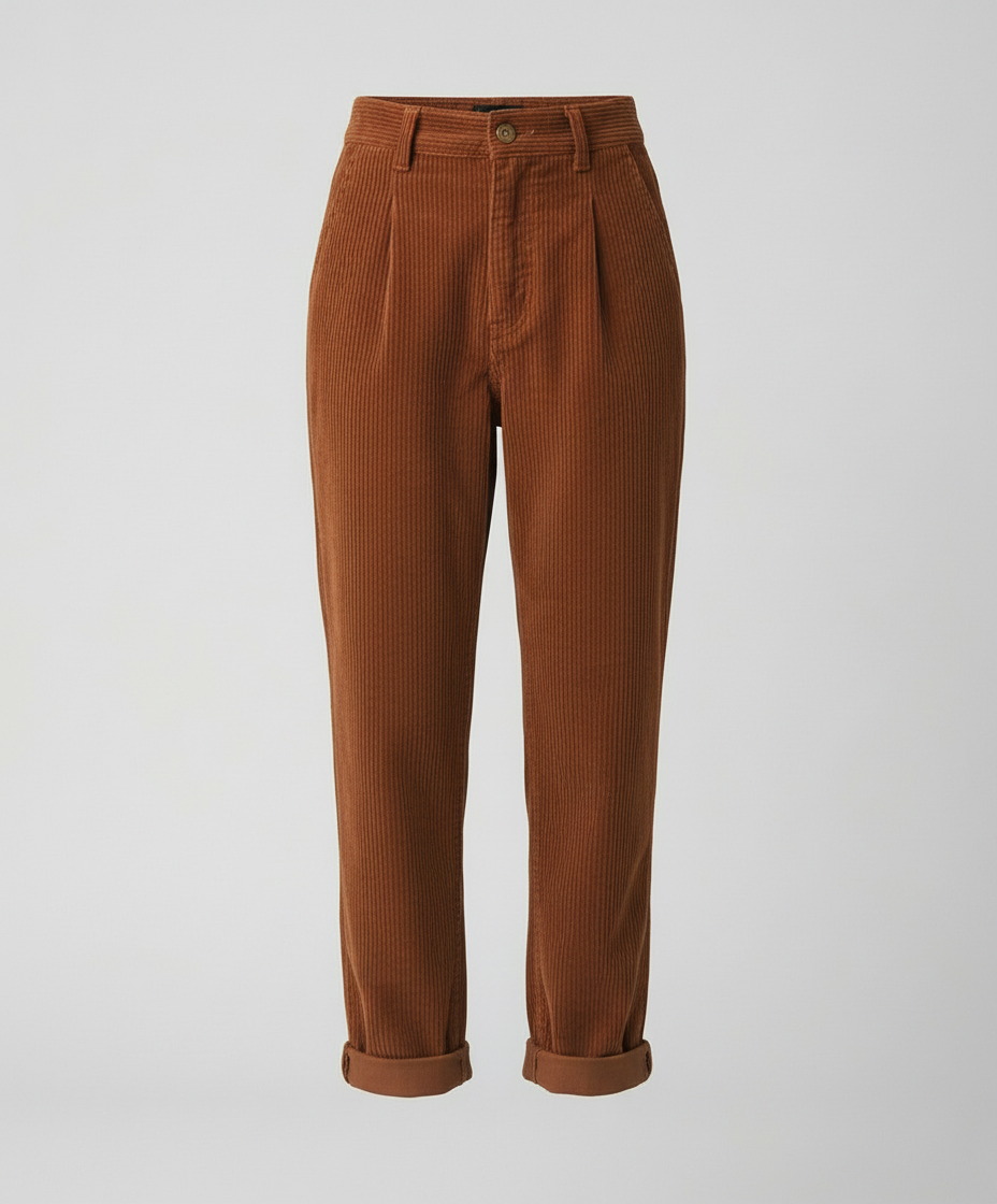 Veska | Kordbyxor för Dam | Hög Midja och Bekväm Passform