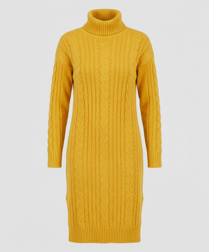 Veska | Stickad Vinterklänning för Dam | Värmande Komfort och Elegant Stil