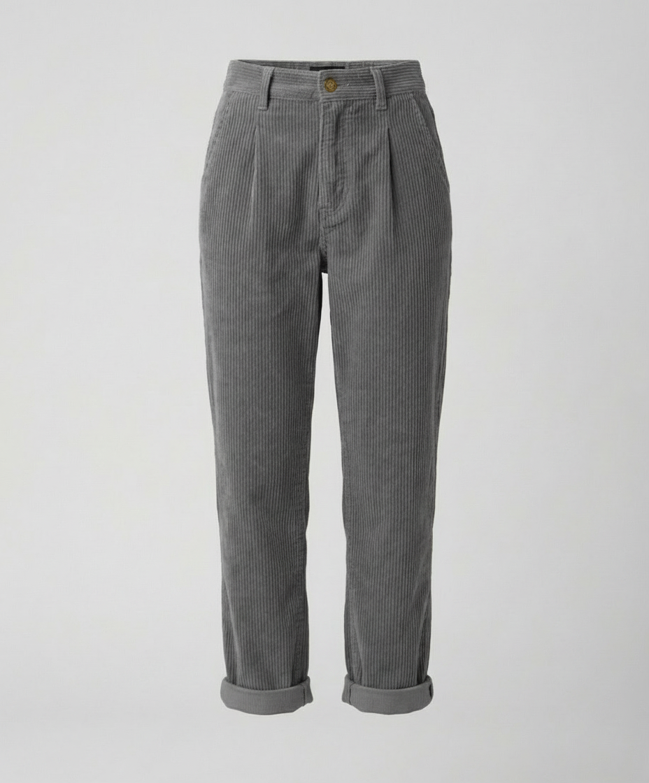 Veska | Kordbyxor för Dam | Hög Midja och Bekväm Passform