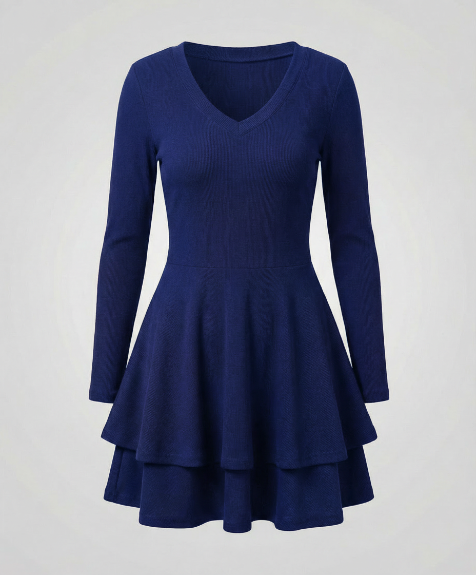 Veska | Omlottklänning för Dam | V-ringning med Volangkjol