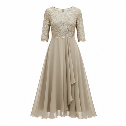 Veska | Midiklänning för Dam | Hög Midja och Flödande Silhuett