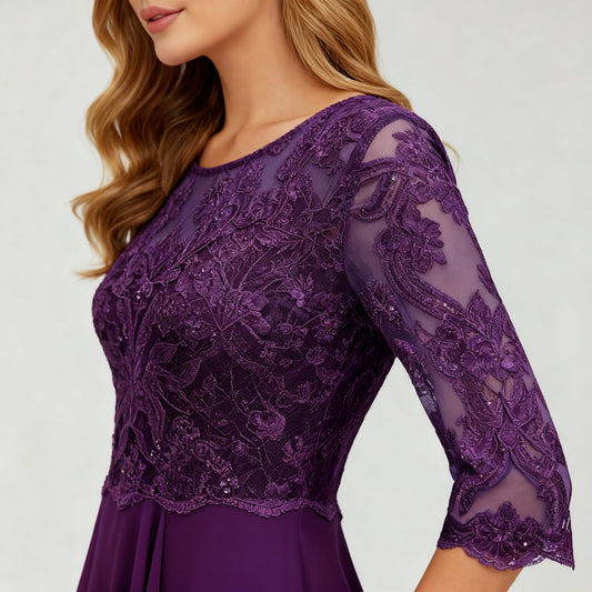 Veska | Midiklänning för Dam | Hög Midja och Flödande Silhuett