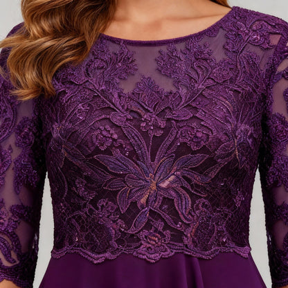 Veska | Midiklänning för Dam | Hög Midja och Flödande Silhuett