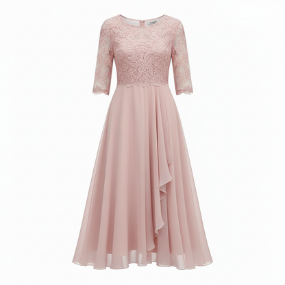 Veska | Midiklänning för Dam | Hög Midja och Flödande Silhuett