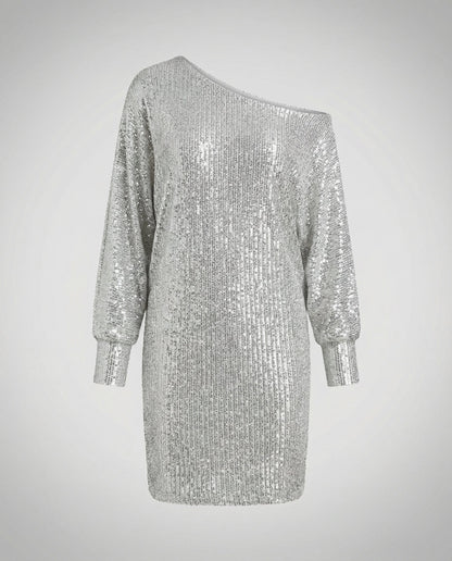 Veska | Paljettklänning för Dam | Kontrastdesign och Festlig Glans