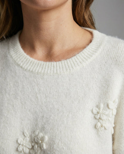 Veska | Vintertröja för Dam | Mjuk Stickad Tröja med Jacquardmönster