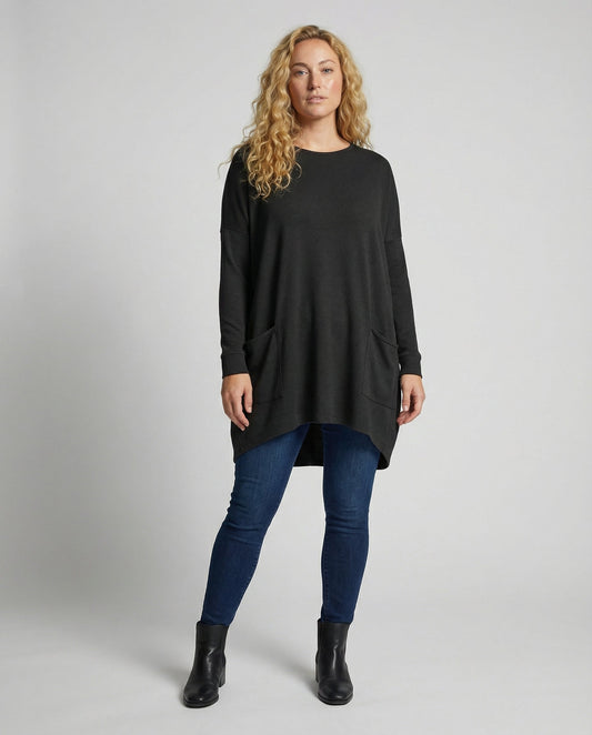 Veska | Långtröja för Dam | Lös Passform och Mjuk Komfort
