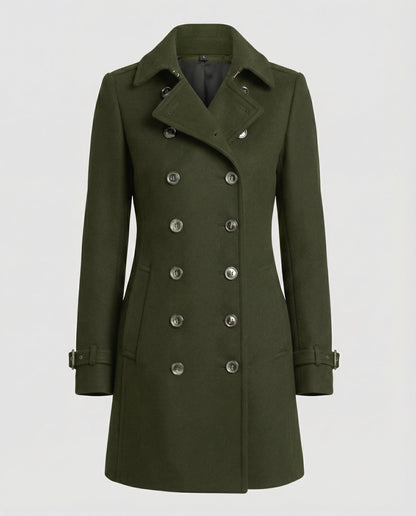 Veska | Ullkappa för Dam | Elegant Skärning och Värmande Komfort