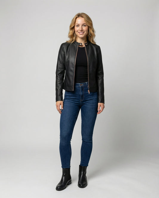 Veska | Läderjacka för Dam | Äkta Läder och Tidlös Passform