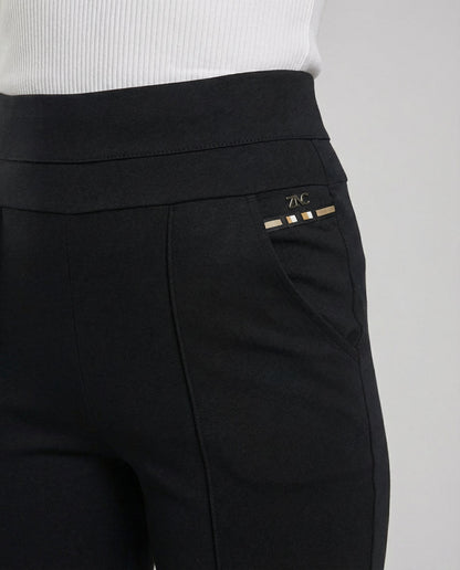 Veska | Stretchbyxor för Dam | Hög Midja och Figurnära Passform