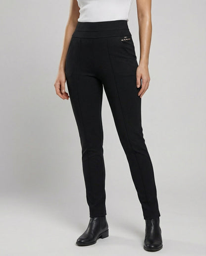 Veska | Stretchbyxor för Dam | Hög Midja och Figurnära Passform