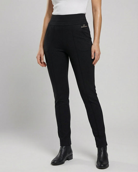 Veska | Stretchbyxor för Dam | Hög Midja och Figurnära Passform