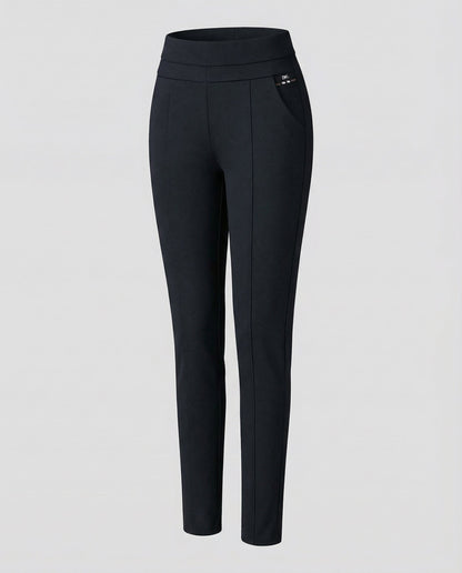 Veska | Stretchbyxor för Dam | Hög Midja och Figurnära Passform