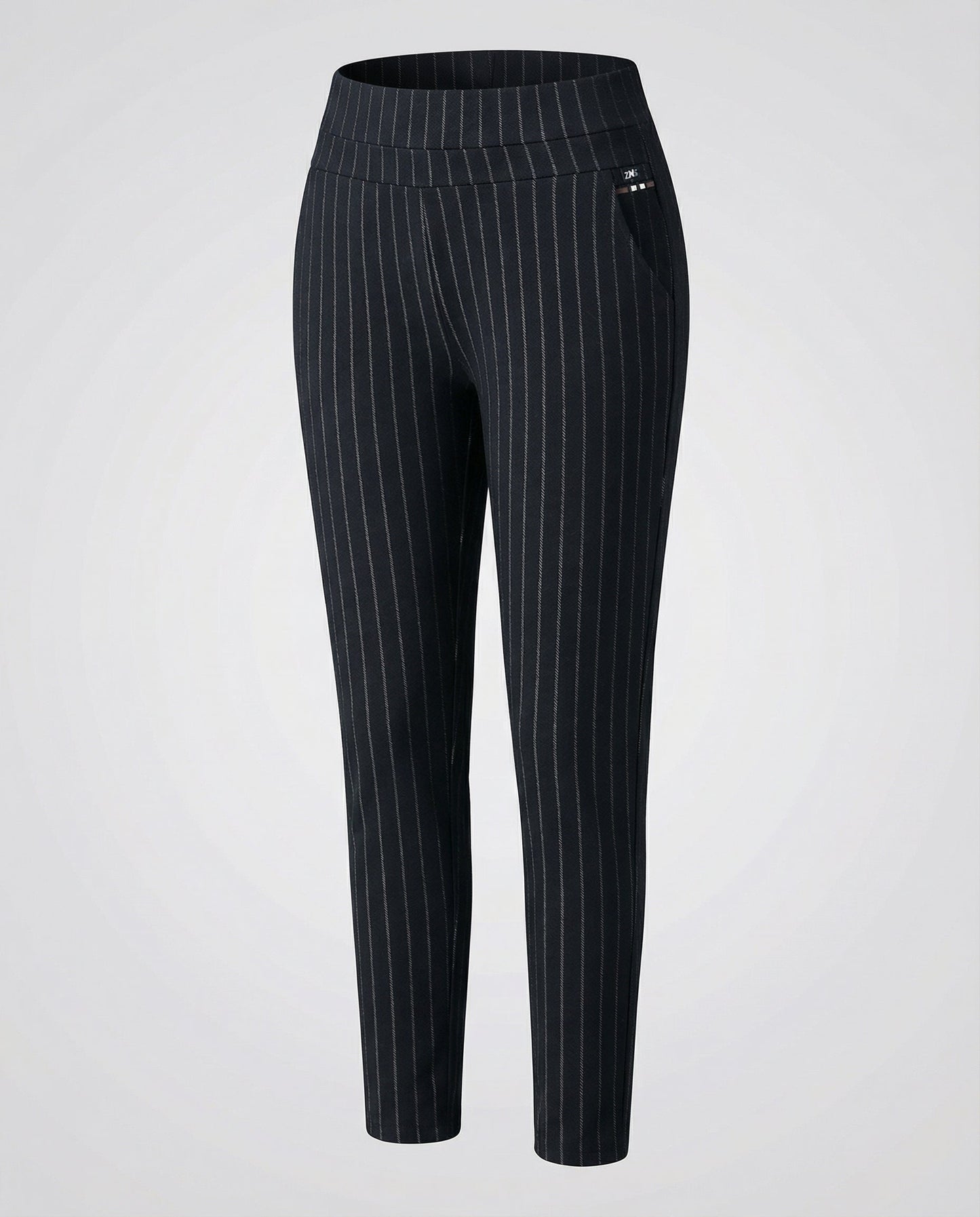 Veska | Stretchbyxor för Dam | Hög Midja och Figurnära Passform