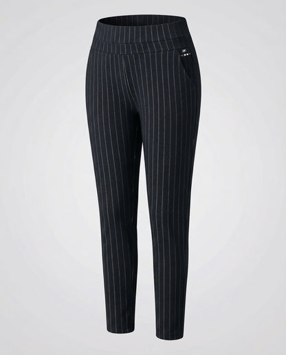 Veska | Stretchbyxor för Dam | Hög Midja och Figurnära Passform