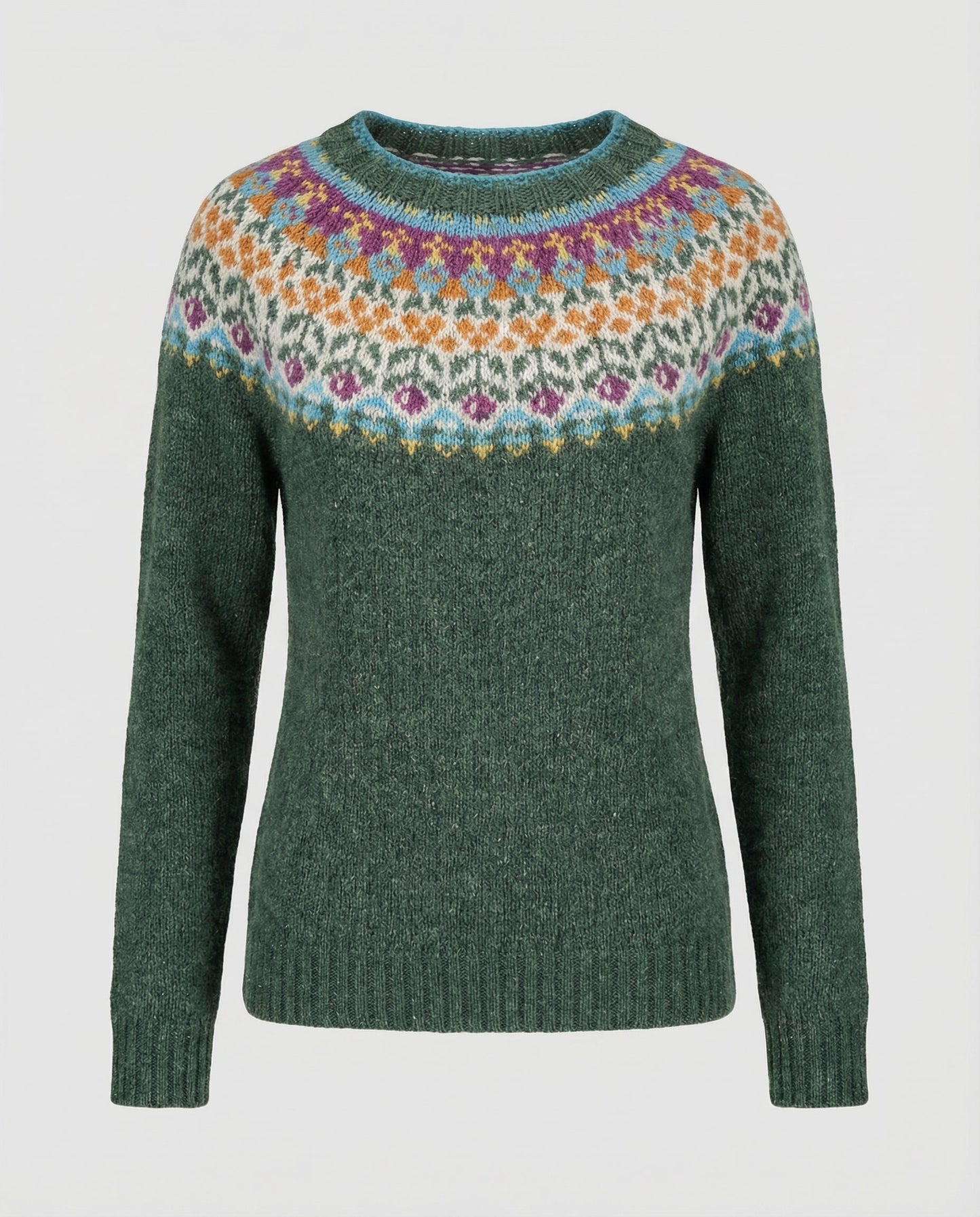 Veska | Norsk Tröja för Dam | Nordiskt Mönster och Värmande Komfort