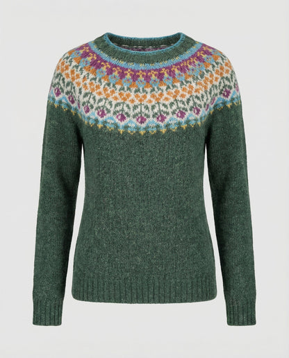 Veska | Norsk Tröja för Dam | Nordiskt Mönster och Värmande Komfort