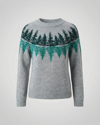 Veska | Norsk Tröja för Dam | Nordiskt Mönster och Värmande Komfort