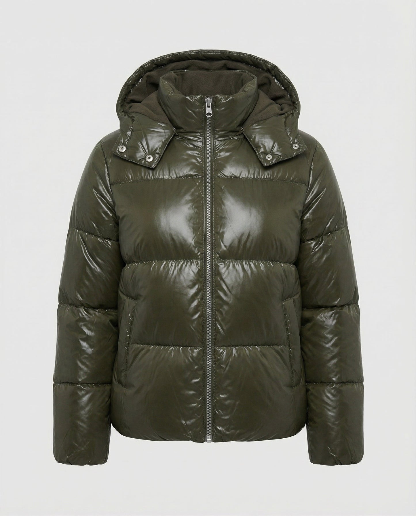 Veska | Puffy Jacka för Dam | Figursydd Design med Huva och Värme